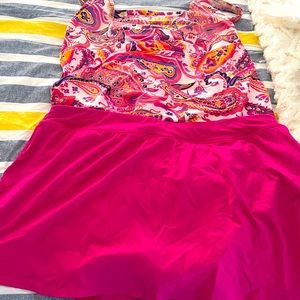 Lands End Tankini with swim skirt